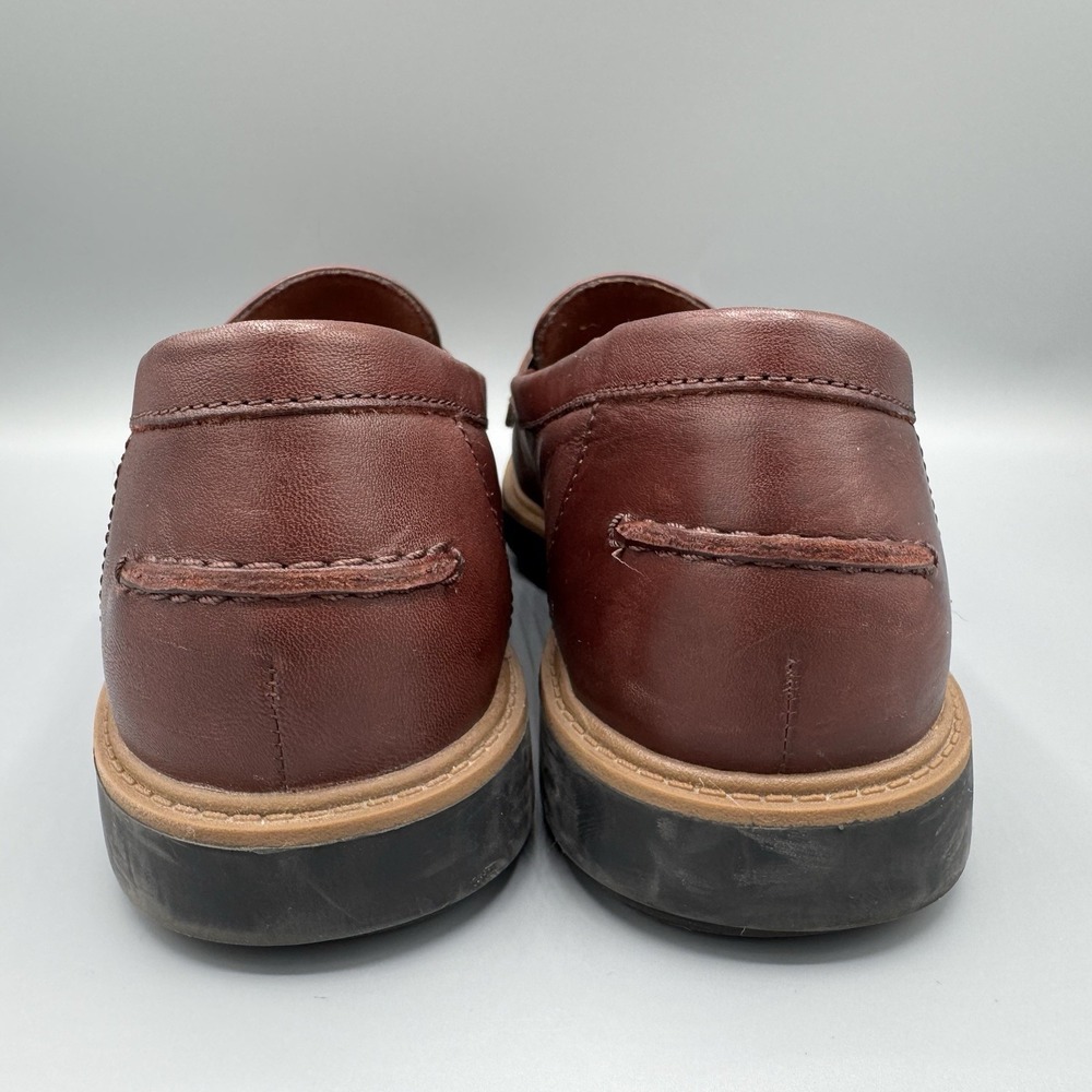 Clarks Raisie Eletta Leather Slip-On Penny Loafer Shoes Women's 9M Burgundy Chic - Picture 7 of 9